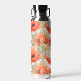 Orange Poppy Meadow Trinkflasche