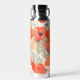 Orange Poppy Meadow Trinkflasche