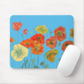 Orange Poppy Poppies Art Computer Maus Mat Pad Mousepad (Mit Mouse)