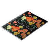 Orange Poppy Poppies blühende Wasserfarbe Notizblock (Linke Seite)