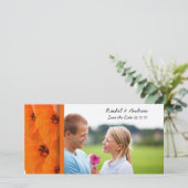 Orange Poppy Save the Date (Stehend Vorderseite)