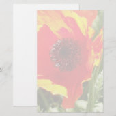 Orange Poppy Stationery Briefpapier (Vorne/Hinten)