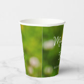 Orange Poppy Summer Flower On Green 50th Birthday Pappbecher (Rechts)