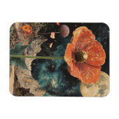 Orange Poppy Under Moonlight Magnet (Horizontal)