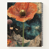Orange Poppy Under Moonlight Notizblock (Rückseite)