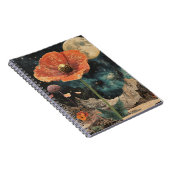 Orange Poppy Under Moonlight Notizblock (Rechte Seite)