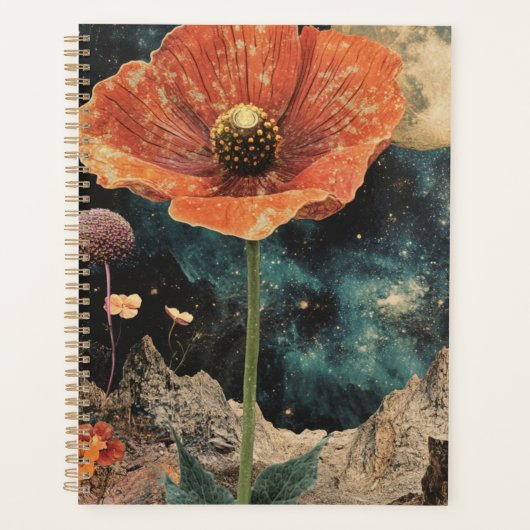 Orange Poppy Under Moonlight Planer (Vorderseite)