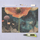 Orange Poppy Under Moonlight Seidenpapier (Handwerk)