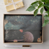 Orange Poppy Under Moonlight Seidenpapier (Geschenk)