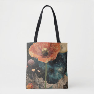 Orange Poppy Under Moonlight Tasche