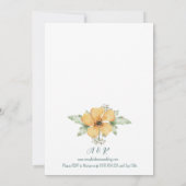 Orange Poppy Watercolor Florals Wedding Einladung (Rückseite)