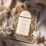 Orange Poppy Wedding Einladungen Art Nouveau Mucha<br><div class="desc">Art Nouveau Vintage Hochzeit Einladungen von Alphonse Mucha in einem floralen, romantischen und whimsical Design. Viktorianische Schnörkel ergänzen klassische Deko-Schriftart. Bitte geben Sie Ihre persönlichen Informationen ein, und Sie sind fertig. Wenn Sie das Design weiter ändern möchten, klicken Sie einfach auf den blauen Button "Anpassen". Vielen Dank, dass Sie mein...</div>