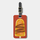 Orange Popsim, benutzerdefiniertes Textgepäck Gepäckanhänger (Vorderseite vertikal)