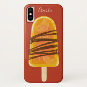Orange Popsim individuelle Name Case-Mate iPhone Hülle (Rückseite)
