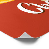 Orange Popsim individuelle Name Poster (Ecke)