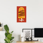 Orange Popsim individuelle Name Poster (Heimbüro)