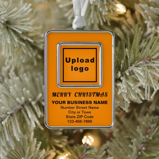 Orange-Portrait-Rectangle-Gerahmt Rahmen-Ornament Silber (Baum)