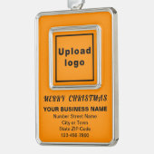 Orange-Portrait-Rectangle-Gerahmt Rahmen-Ornament Silber (Links)
