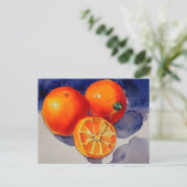 Orange Postkarte (Stehend Vorderseite)