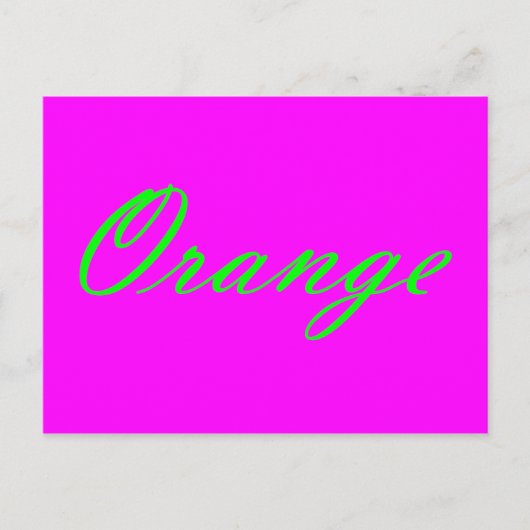 Orange Postkarte (Vorderseite)