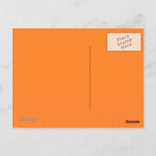 Orange Postkarte (Rückseite)