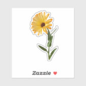 Orange Pot Marigold Blume Aufkleber (Blatt)