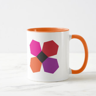Orange PPE-Blumenblock-Kaffee-Tasse Tasse