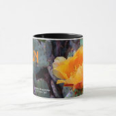 Orange Prickly Pear Cactus Blume Blossom Tasse (Zentrum)