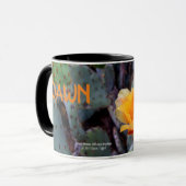 Orange Prickly Pear Cactus Blume Blossom Tasse (Vorderseite Links)