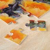 Orange Prickly Pear Cactus Blume Pattern Puzzle (Seite)