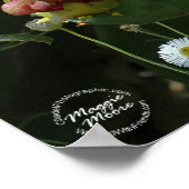 Orange Prickly Pear Cactus Blume Poster (Ecke)