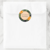 Orange Prickly Pear Cactus Design Buchzeichen Runder Aufkleber (Tasche)