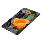 Orange Prickly Pear Opuntia Cactus Blume Foto Magnet (Linke Seite)