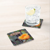 Orange Prickly Pear Opuntia Cactus Blume Foto Untersetzer (Vor Ort)