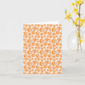 Orange Print Note Card Karte (Gelbe Blume)