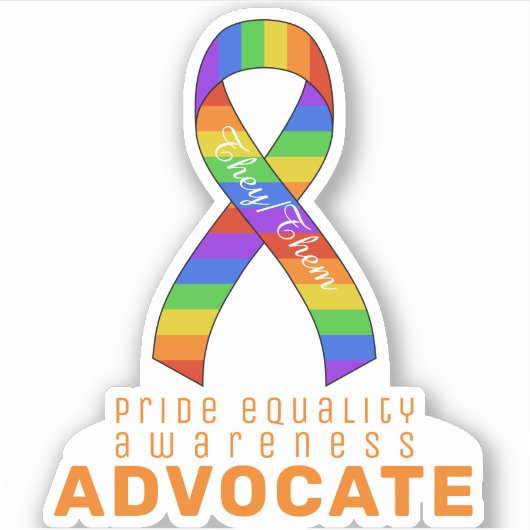 Orange Prior Equality Awareness Vinyl Sticker (Vorderseite)