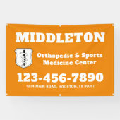 Orange Promotional Business Banner with Logo (Horizontal)