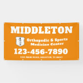 Orange Promotional Business Banner with Logo (Horizontal)