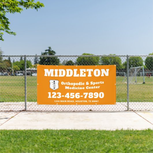 Orange Promotional Business Banner with Logo (Insitu)