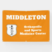 Orange Promotional Business Banner with Logo (Horizontal)