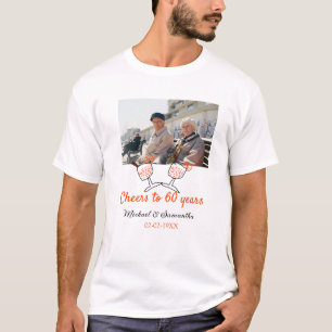 Orange prostet auf 60 Jahre Hochzeit T-Shirt
