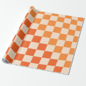 Orange-Prüfmuster für Warp-Karo Geschenkpapier (Ungerollt)