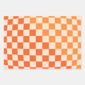 Orange-Prüfmuster für Warp-Karo Geschenkpapier Set (Vorderseite 2)