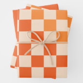 Orange-Prüfmuster für Warp-Karo Geschenkpapier Set (Beispiel)