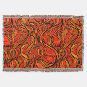 Orange Psychedelic, gestanztes Glas Abstrakt Decke