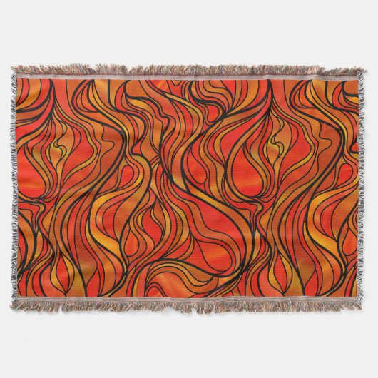 Orange Psychedelic, gestanztes Glas Abstrakt Decke (Vorderseite)