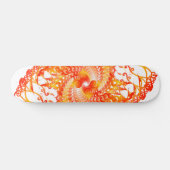 Orange Psychedelic Spirals Skateboard (Horizontal)