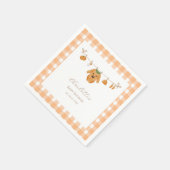 Orange Pumpkin Baby Dusche Napkins Serviette (Ecke)