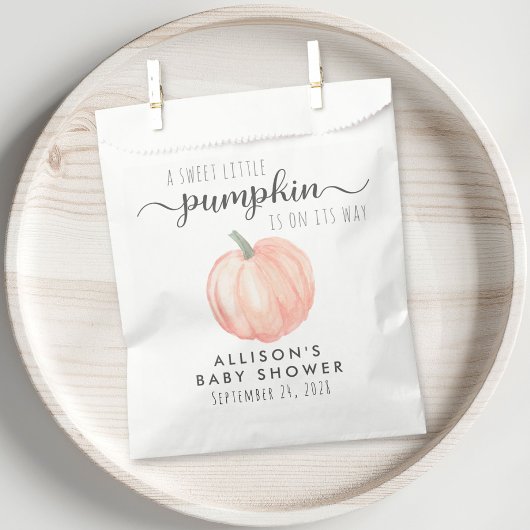 Orange Pumpkin Baby Dusche Vielen Dank Geschenktütchen