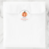Orange Pumpkin | Babydusche Runder Aufkleber (Tasche)